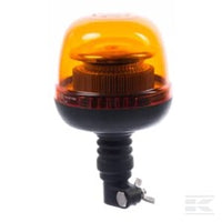 Warning beacon LED, 24W, 12-24V, amber, flexible pole mount, Ø 128mm x215mm