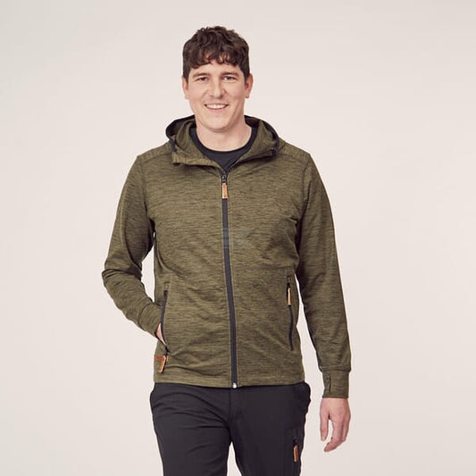 Mens zip fleece hoodie - Olive