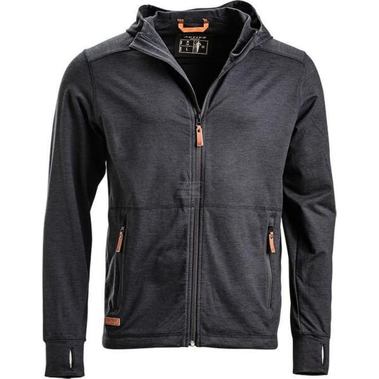 Mens zip fleece hoodie - Charcoal