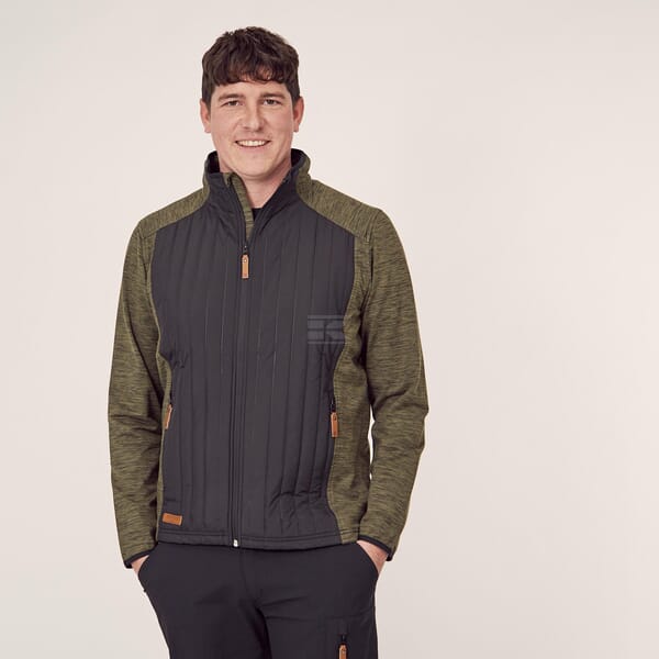 Mens Hybrid Fleece Jacket - Olive