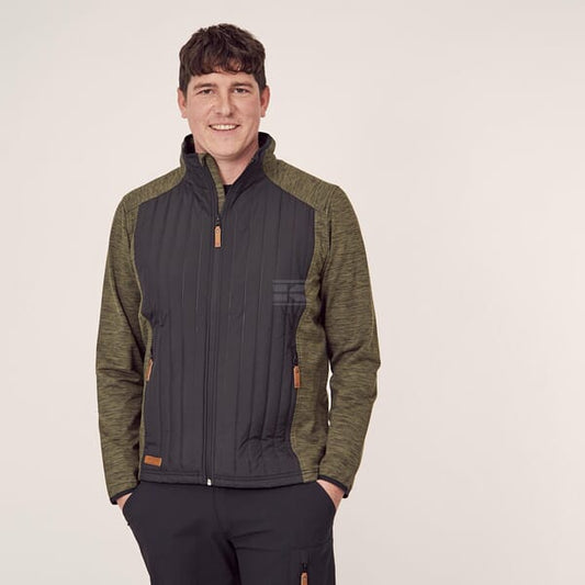 Mens Hybrid Fleece Jacket - Olive